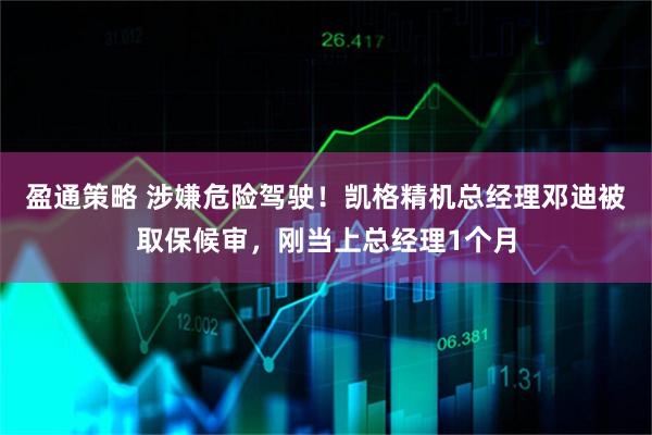 盈通策略 涉嫌危险驾驶！凯格精机总经理邓迪被取保候审，刚当上总经理1个月